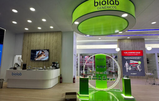 Image of a Biolab stand at one of the congresses in which it participates