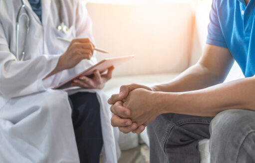 Image of a doctor and a patient