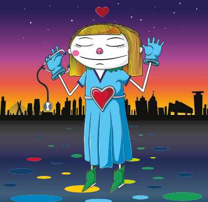 Art by the artist Presto, representing the Biolab cause Together for them