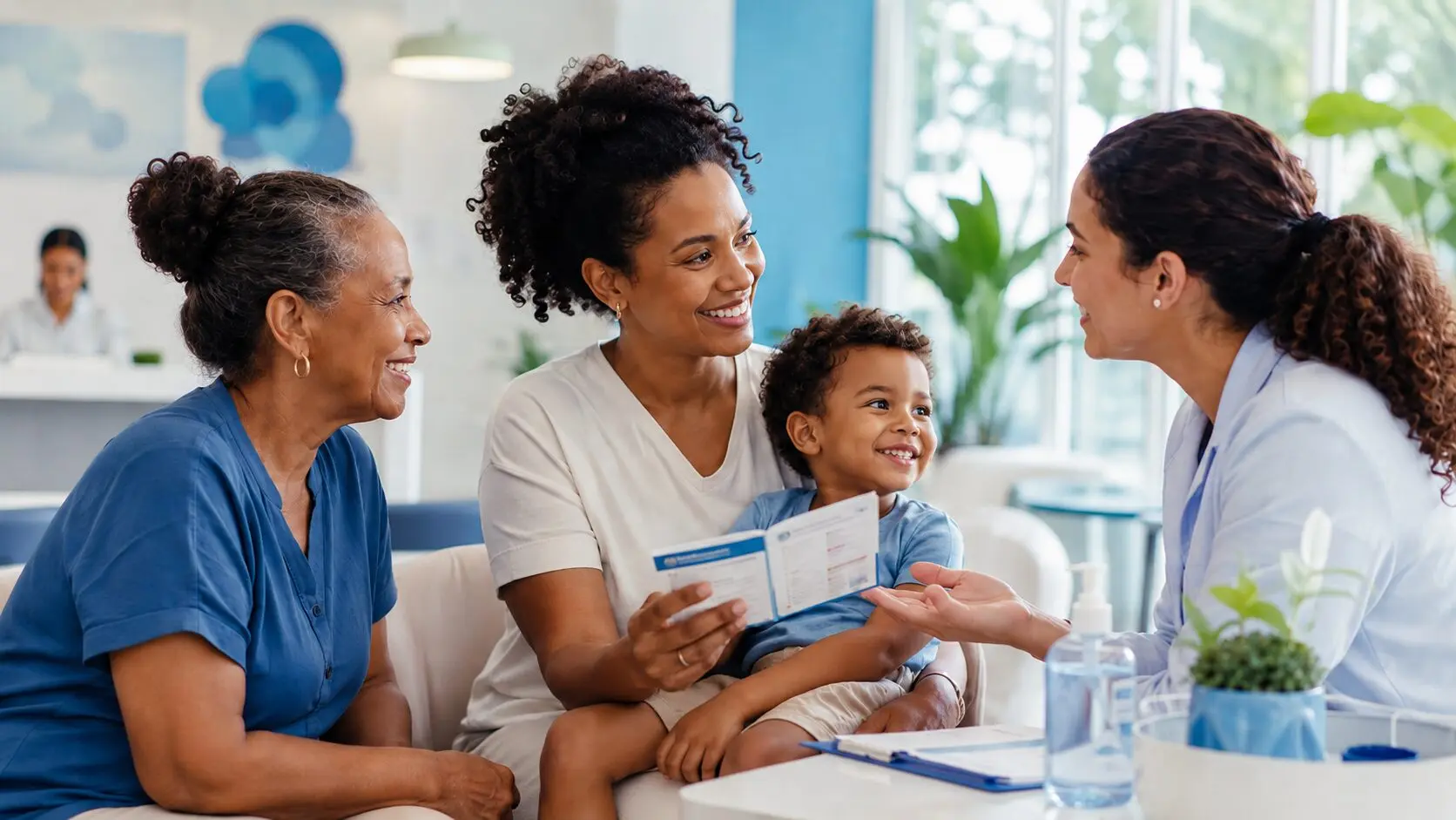 Healthcare professional advises families on prevention, vaccination, and boosting immunity