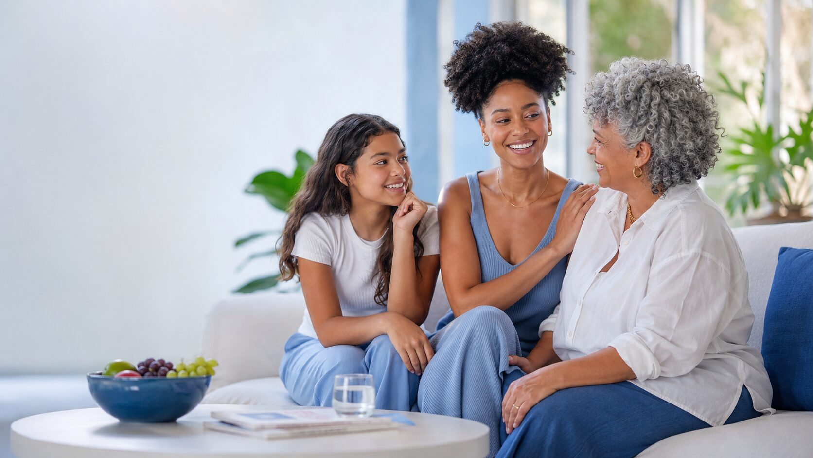 Three generations of women represent women's health care at different stages of life